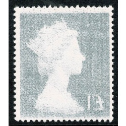 1972 £1 bluish-black redrawn value. COMPLETE OFFSET printing variety.