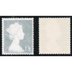 1972 £1 bluish-black redrawn value. COMPLETE OFFSET printing variety.