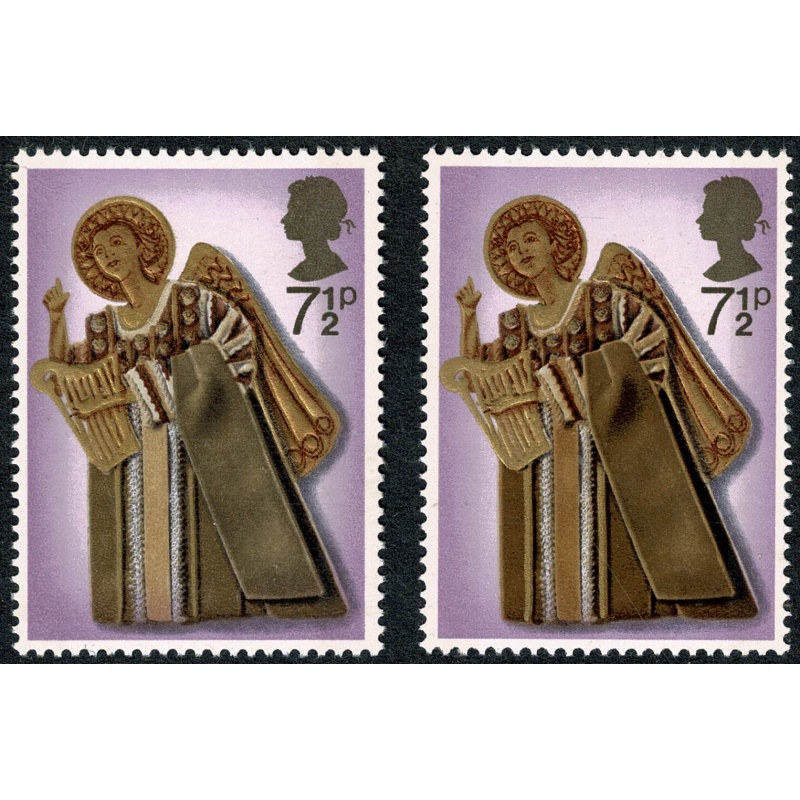 1972 Christmas 7½p. MISSING OCHRE. SG 915a