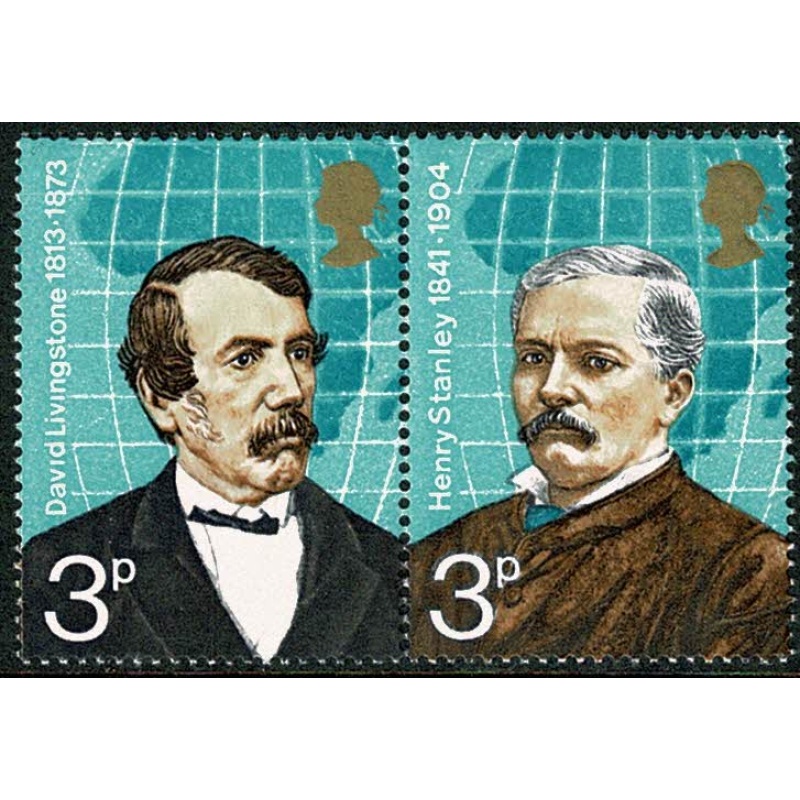 1973 British Explorers 3p s/t pair MISSING ALL OVER PHOSPHOR. SG 923/4 var