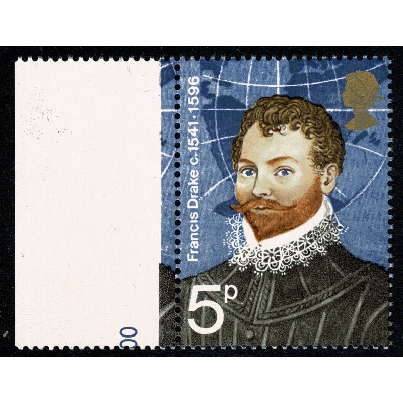 1973 Explorers 5p MISSING PHOSPHOR & EMBOSSING. Marginal singl SG Spec. W245d