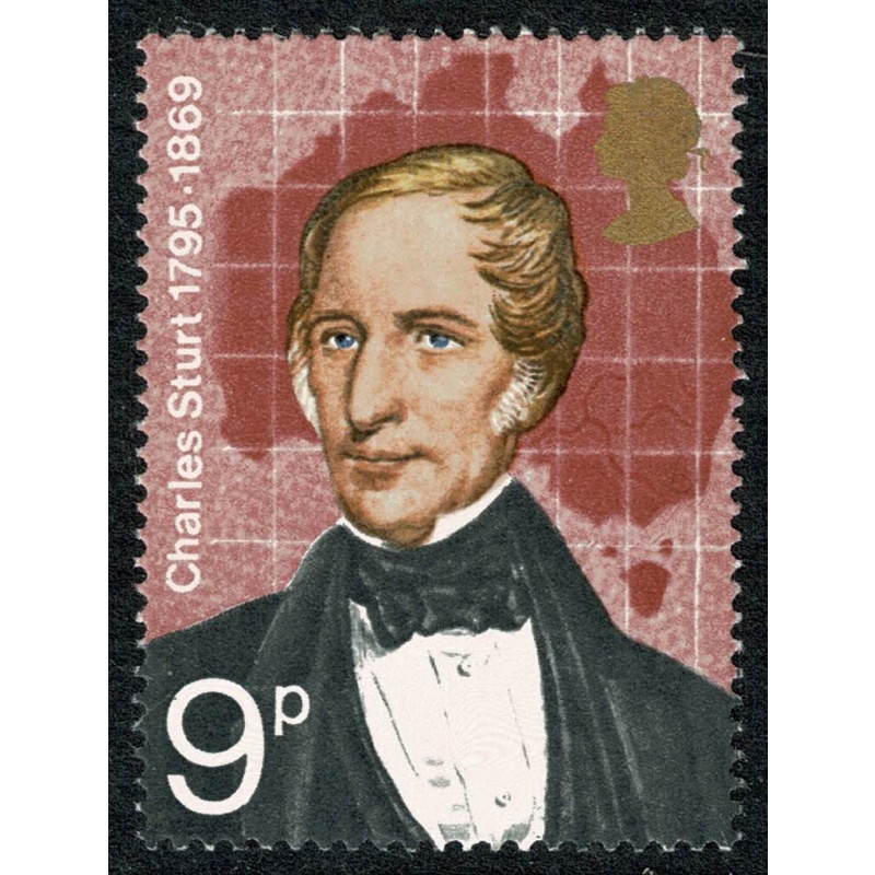 1973 British Explorers 9p. MISSING EMBOSSING SG 927e