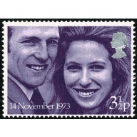 1973 Royal Weddinmg 3½p MISSING  ALL OVER PHOSPHOR. SG 941 var