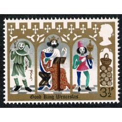 1973 Christmas 3½p (PVAD gum) MISSING SALMON PINK. SG 948c.