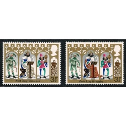 1973 Christmas 3½p (PVA gum) MISSING BRIGHT ROSE RED. SG 948g.