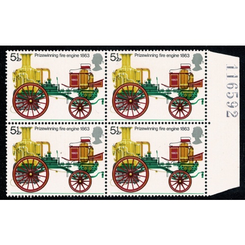 1974 Fire Service 5½p  MISSING  ALL OVER PHOSPHOR. Marginal lock of four. SG 951 var