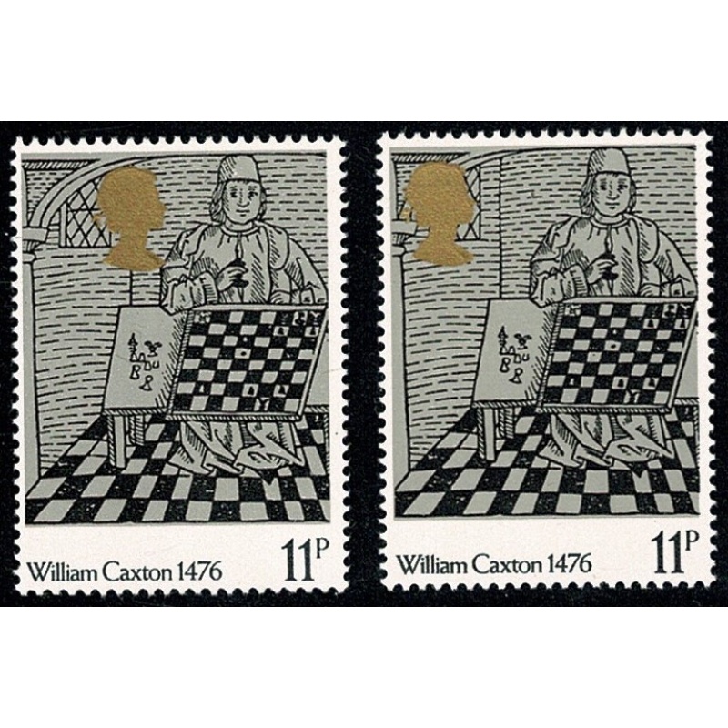 1976 Printing 11p. 6mm SHIFT OF GOLD. SG 1016 var.