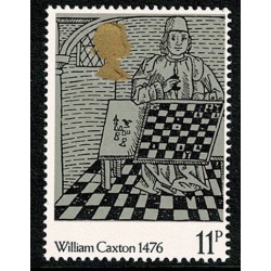1976 Printing 11p. 6mm SHIFT OF GOLD & loss of embossing synchronisation. SG 1016 var.