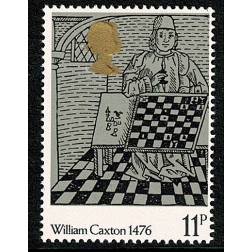1976 Printing 11p. 6mm SHIFT OF GOLD & loss of embossing synchronisation. SG 1016 var.