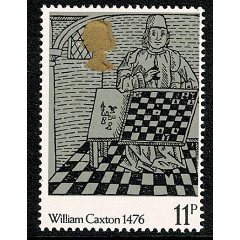 1976 Printing 11p. 6mm SHIFT OF GOLD & loss of embossing synchronisation. SG 1016 var.