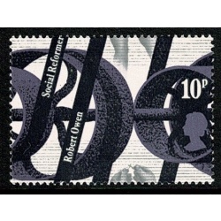 1976 Reformers 10p. SHIFT OF HORIZONTAL PERFORATIONS. SG 1002 var