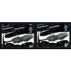 1976 Reformers 8½p. SHIFT OF HORIZONTAL PERFORATIONS. SG 1001 var