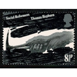 1976 Reformers 8½p. SHIFT OF GREY BLACK ("moving hands"). SG 1001 var