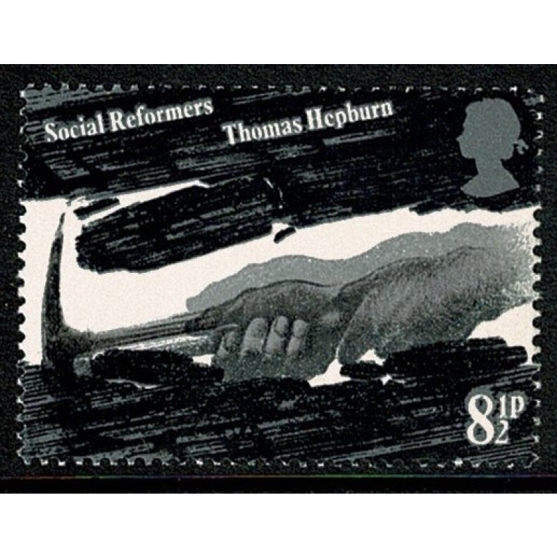 1976 Reformers 8½p. SHIFT OF GREY BLACK ("moving hands"). SG 1001 var