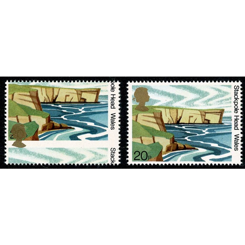 1981 National Trust 20p. PERFORATION & COLOUR SHIFT. SG 1157 var.