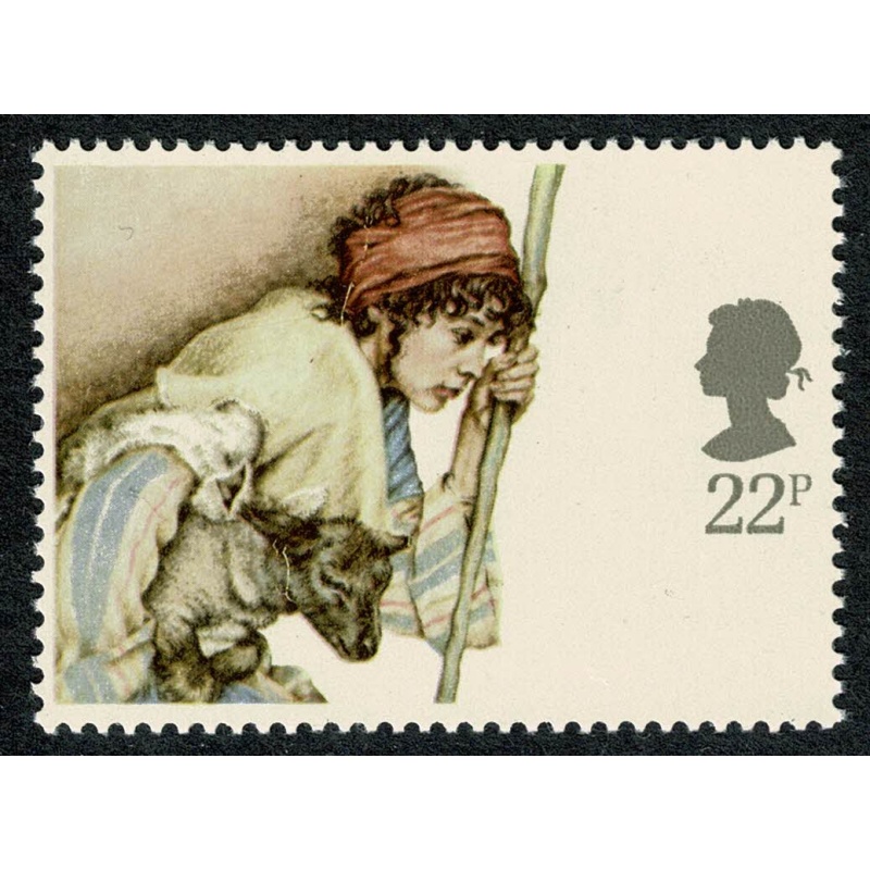 1984 Christmas 22p. BROWNISH GREY SHIFT. SG 1269 var.