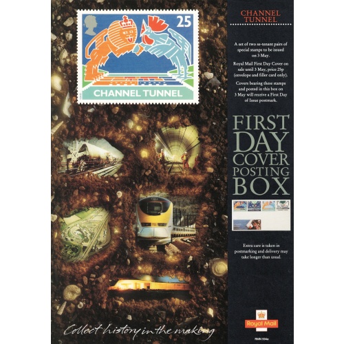 Royal Mail A3 Poster promoting 1994 Channel Tunnel Issue. Serial No. RMN 594e This item for Sale only to UK