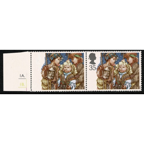 1994 Christmas 35p value. DRY PRINT OF DEEP GREY-BROWN COLOUR. SG 1846 var.