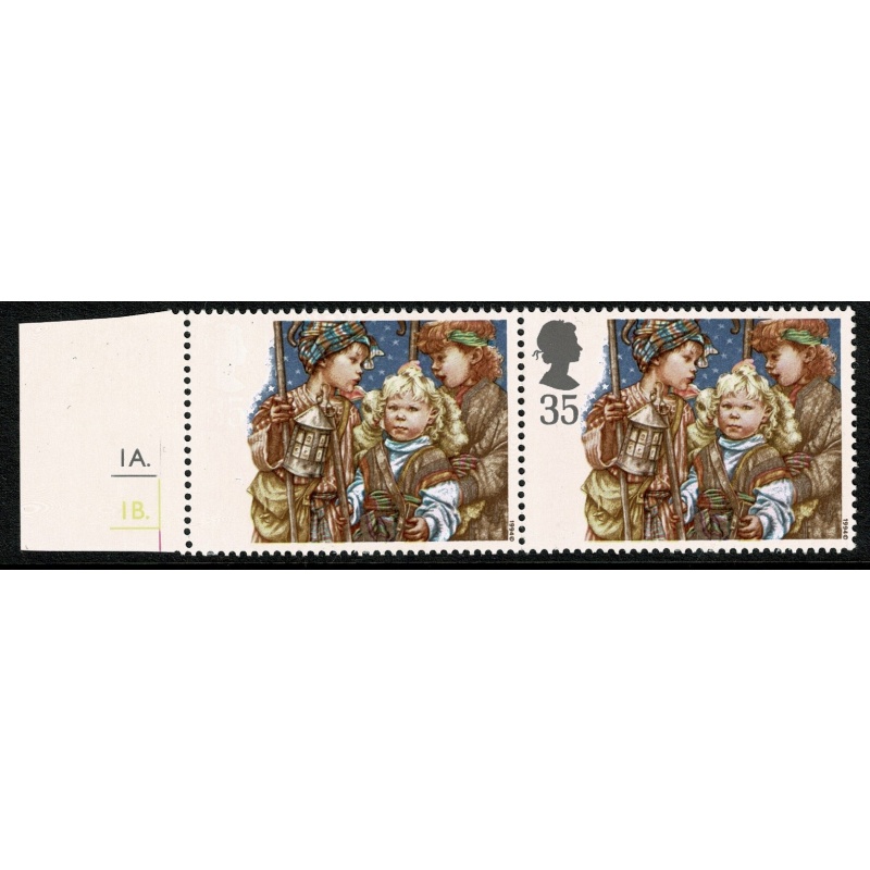1994 Christmas 35p value. DRY PRINT OF DEEP GREY-BROWN COLOUR. SG 1846 var.