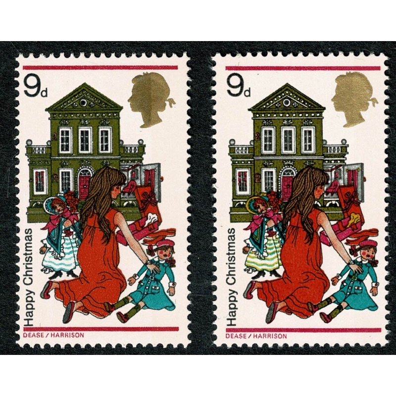 1968 Christmas 9d. MISSING YELLOW. SG 776a