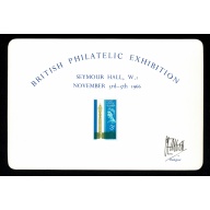 1966 British Philatelic Exhibition. Designer signed 1965 Post Office Tower issue Presentation Card.