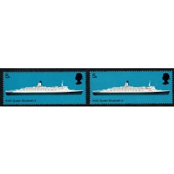 1969 Ships 5d. Error MISSING RED. SG 778c.