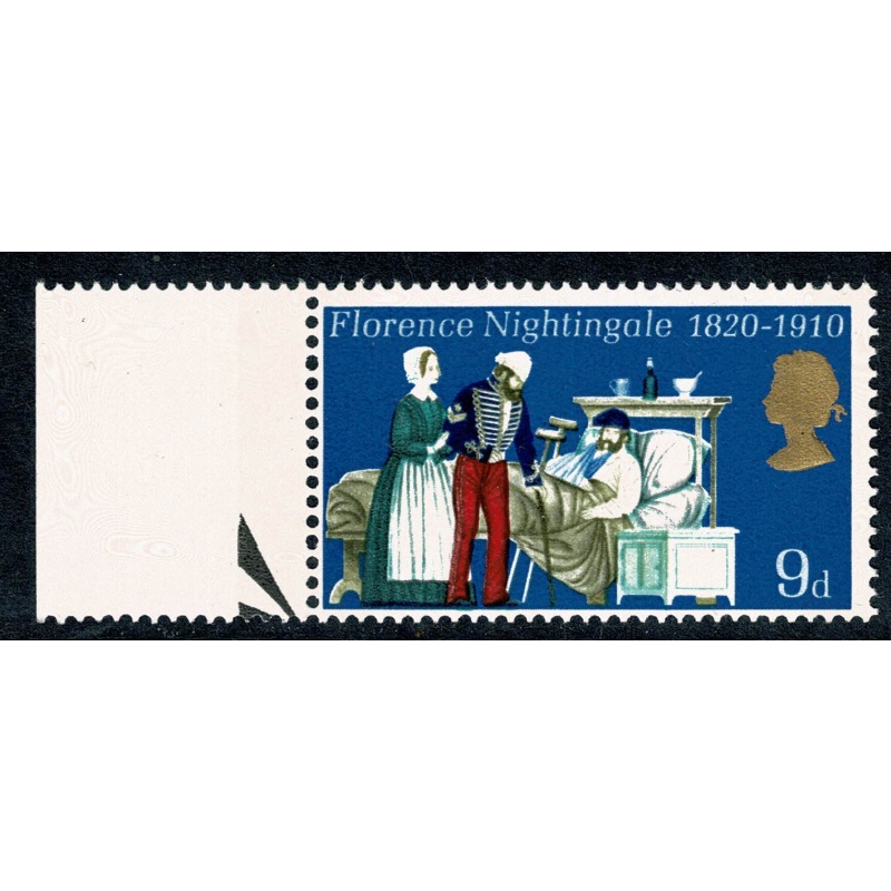1970 Anniversaries 9d. MISSING OCHRE. SG 820a