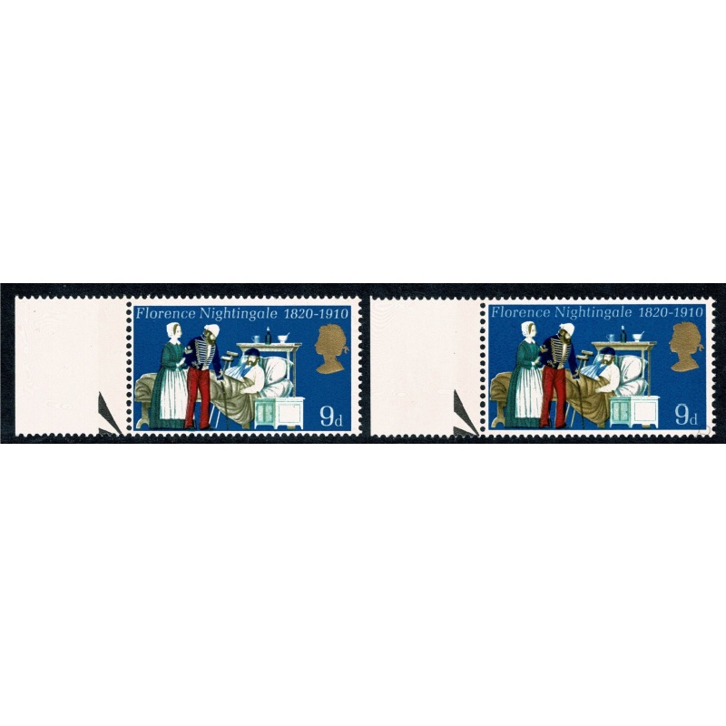 1970 Anniversaries 9d. MISSING OCHRE. SG 820a