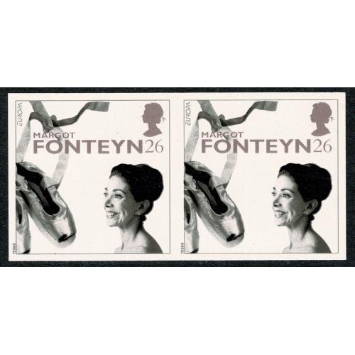 1996 Famous Women 26p IMPERFORATE PAIR. SG 1936a