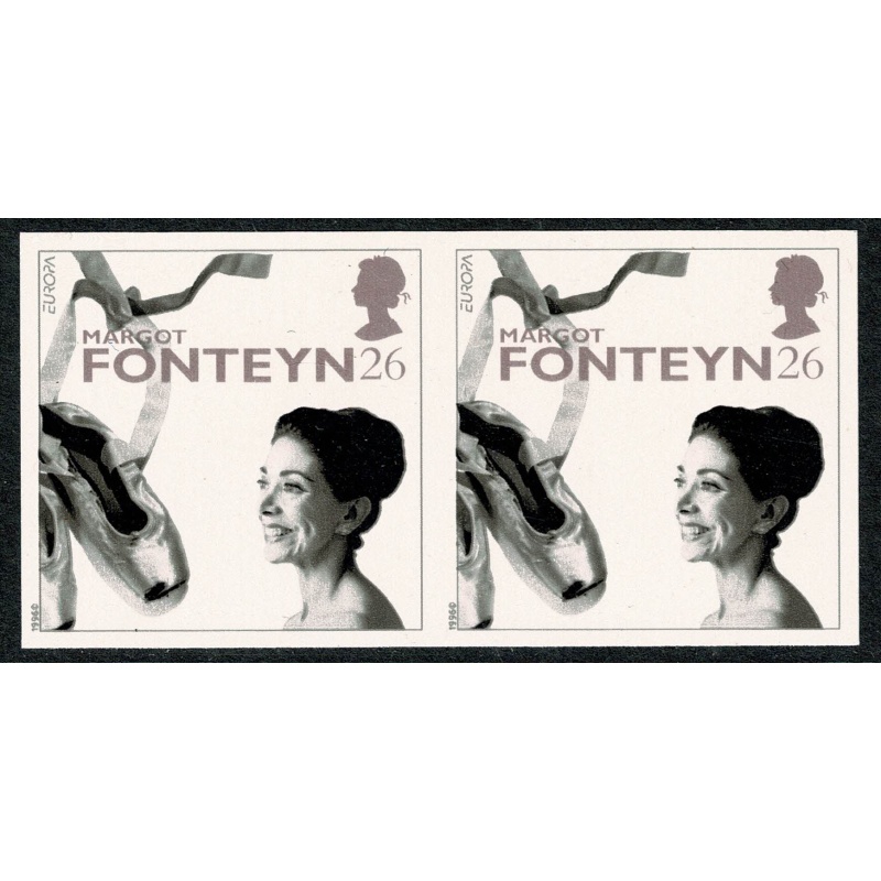 1996 Famous Women 26p IMPERFORATE PAIR. SG 1936a