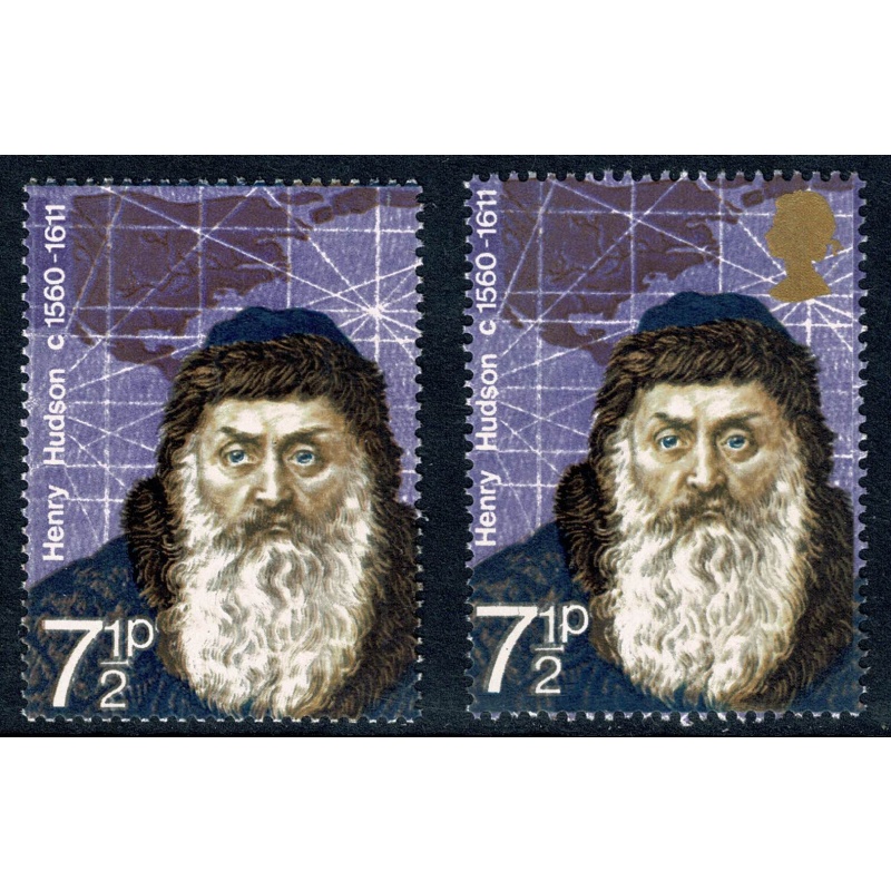 1972 Polar Explorers 7½p. Missing Gold. SG 899a.