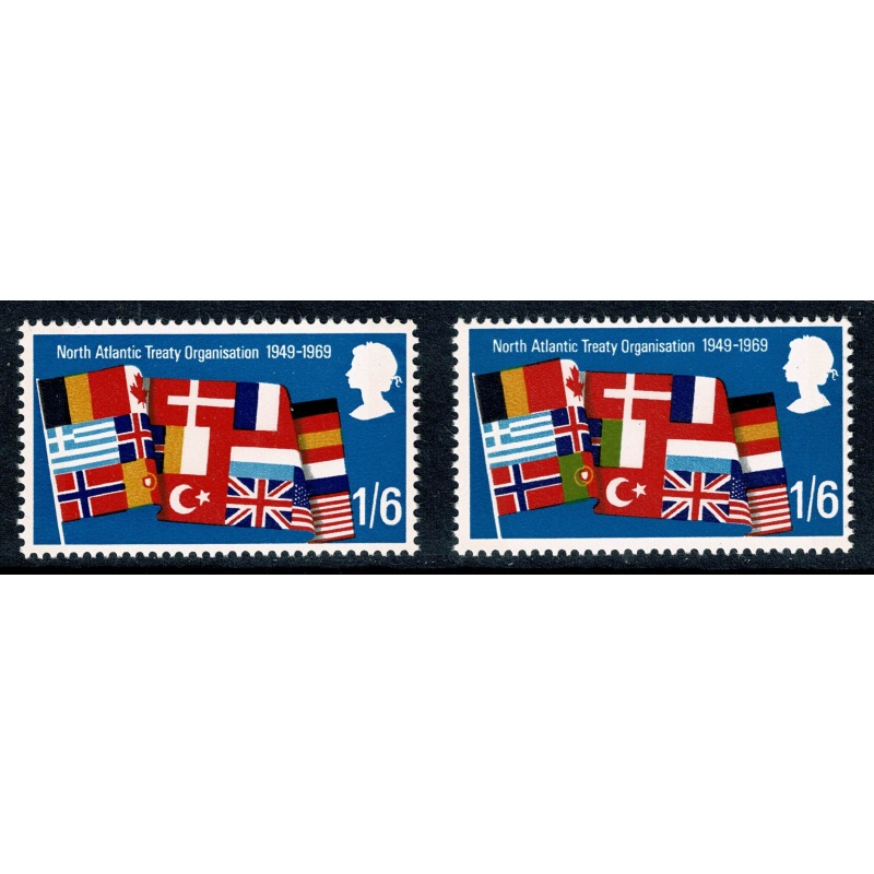 1969 Anniversaries 1/6. MISSING YELLOW GREEN. SG 794f
