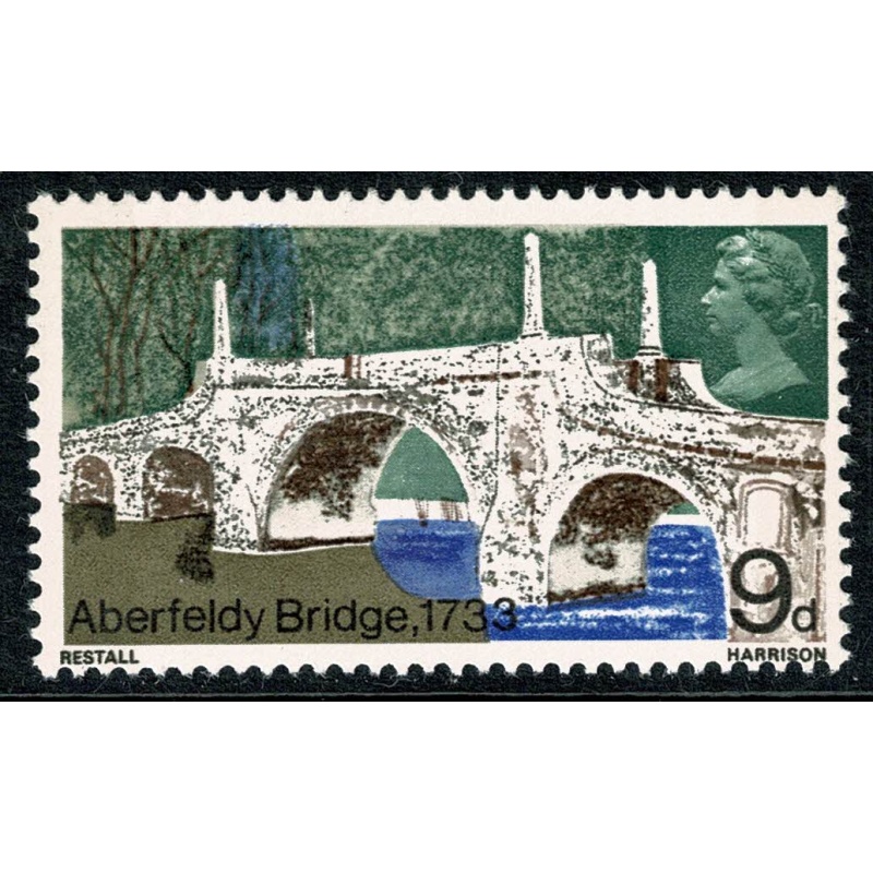 1968 Bridges 9d. MISSING GOLD. SG 764a.