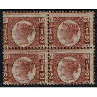 ½d rose red plate 15 (RU-SV). Block of four. Unmounted.