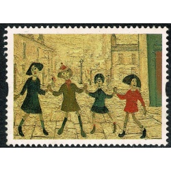 1995 Greetings in Art. "Children Playing" 1st. MISSING SILVER & PHOSPHOR. SG 1865 var