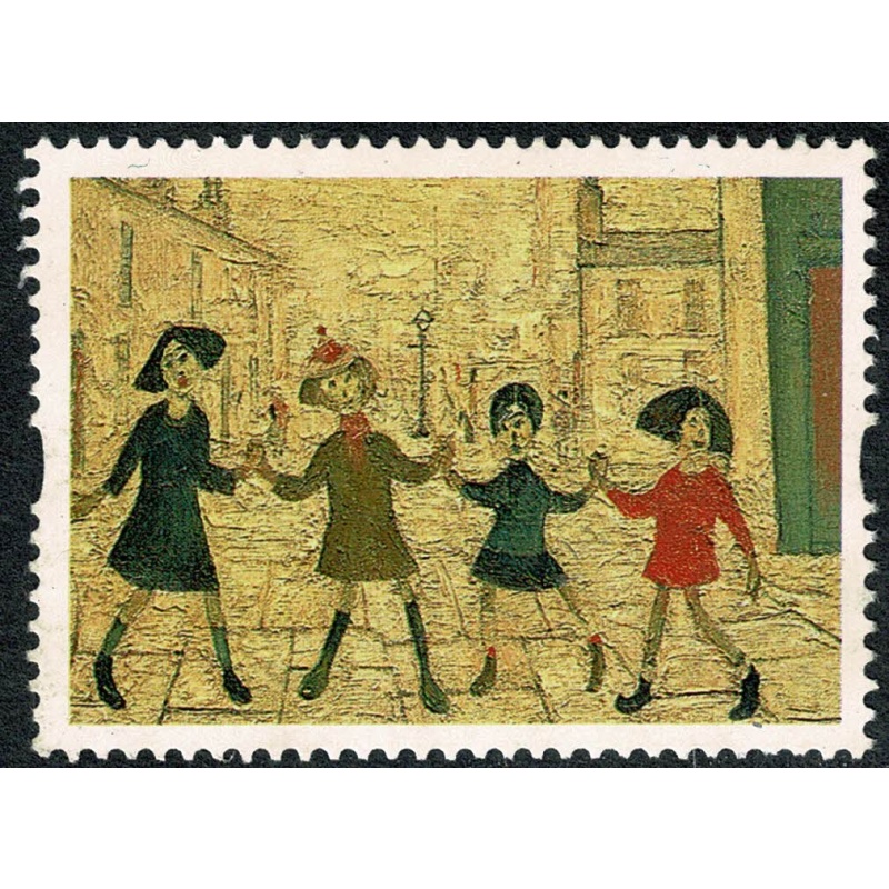 1995 Greetings in Art. Children Playing 1st. MISSING SILVER & PHOSPHOR. SG 1865 var