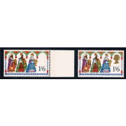 1969 Christmas 1/6. MISSING GOLD (Queen's head) SG 814a