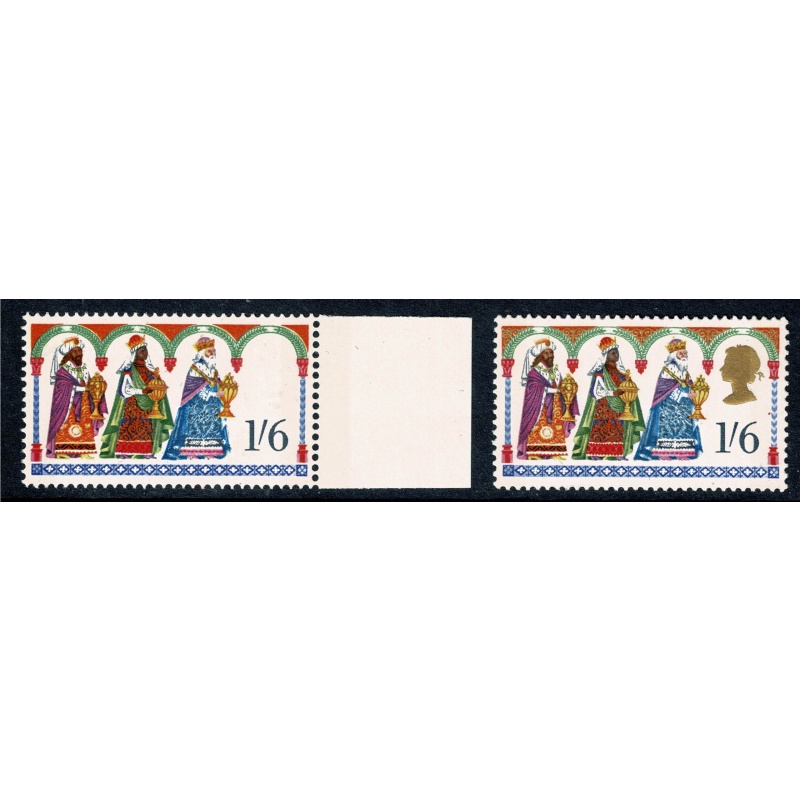 1969 Christmas 1/6. MISSING GOLD (Queen's head) SG 814a
