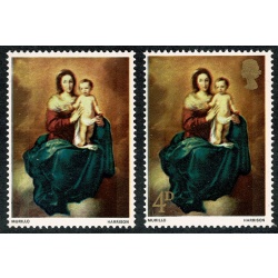 1967 Christmas 4d. MISSING GOLD. SG 757a.
