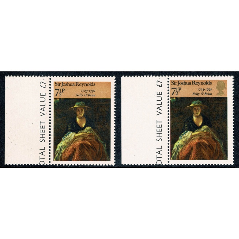 1973 Paintings 7½p. MISSING GOLD. SG 933a